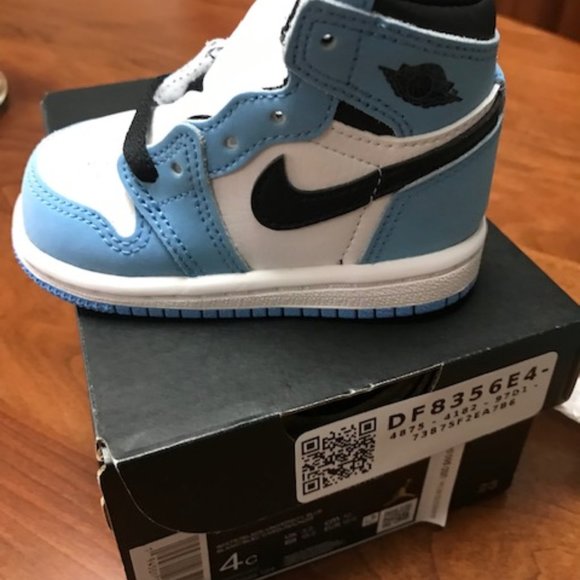 Jordan 1 Retro High Univ Blue TD (SZ 4 Toddler) Verified authentic